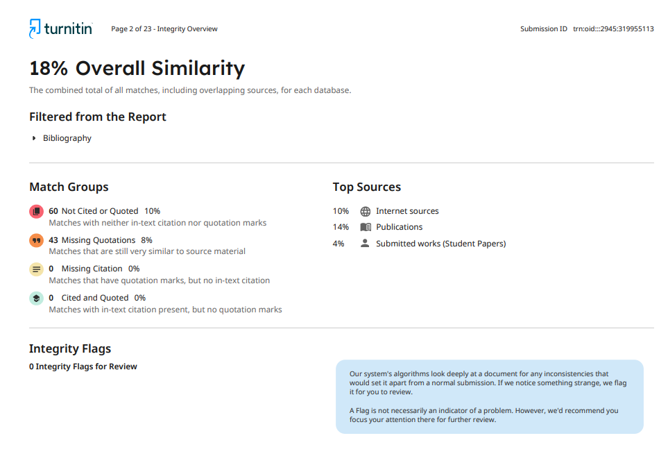 Turnitin Plagiarism Report